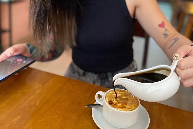 1 hour Egg Coffee Cooking Class with Snack and Local Instructor - A spring roll and a sweet finish