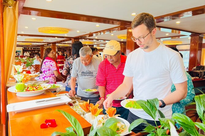 2D1N Ha Long Bay by Calypso Cruise, Caves, Meals, Transfer - Sunset, spring rolls, and dinner onboard