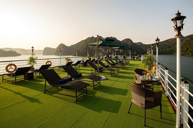 All-Inclusive 2 Day/1 Night Halong Luxury Cruise, Meals, Cave, Kayaking,Swimming - Boarding at noon and settling into the cabin