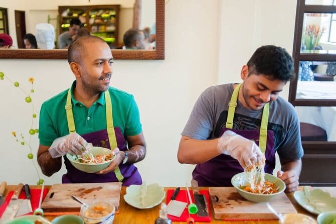 Authentic Vietnamese Cooking Class with Market Visit in HCMc - Eating the meal you prepared