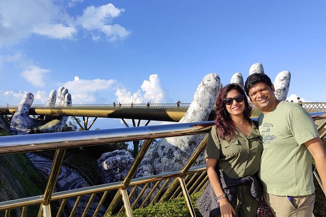 Ba Na Hills and Golden Bridge Full Day Tour Small Group - Walking across the Golden Bridge