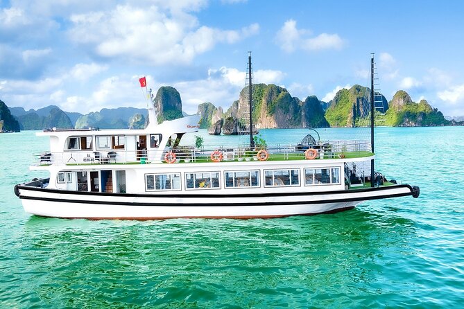 Best Price Halong 5 Star Day Cruise Buffet, Pool ,Sunset party - Surprise Cave and its illuminated formations