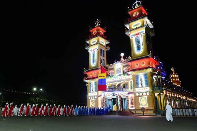 Black Virgin Peak, Cu Chi Tunnels & Cao Dai Temple - Private Tour - Inside the colorful world of Cao Dai Temple