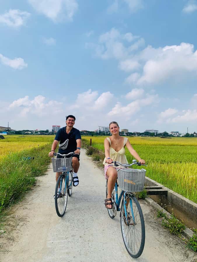 BUFFALO RIDING -BASKET BOAT & BIKE TOUR-HOI AN - Starting in Hoi An and reaching the rice fields