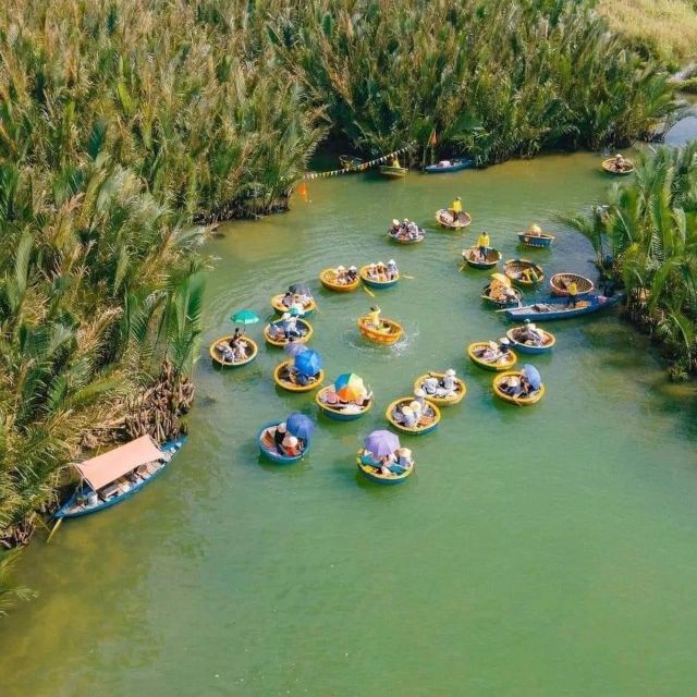 Cam Thanh Coconut Basket Boat Experience from Hoi An/Da Nang - The Basket Boat Race and Spinning Fun