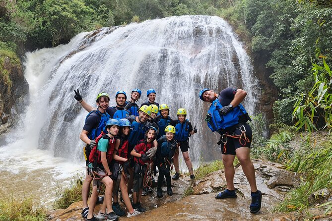 Canyoning Tour in Dalat Viet Nam - The 18-meter opening rappel