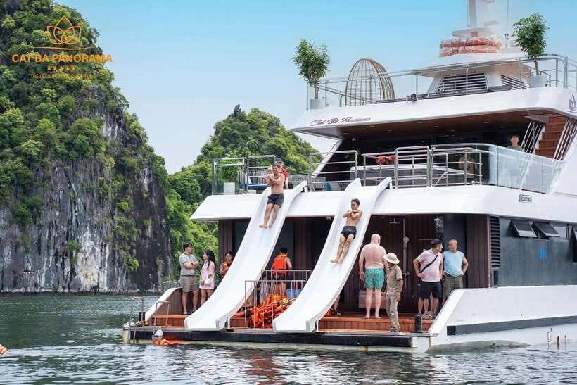 Cat Ba Island: Lan Ha Bay Full-Day with Luxury Cruise - Pickup from Cat Ba and the first hour on board