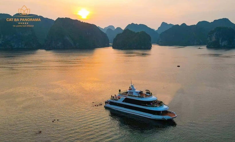 Cat Ba: Sunset on Lan Ha Bay with Sunset Party - Cai Beo Floating Village and a very old fishing culture