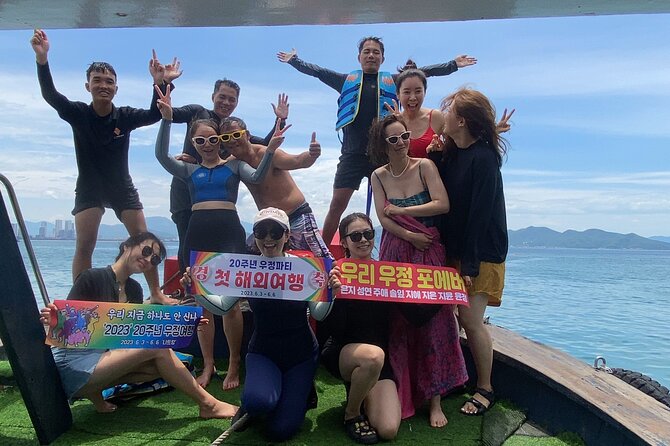 Coral Reef Snorkeling and Floating Bar Party from Nha Trang - The floating bar, slide, and live music