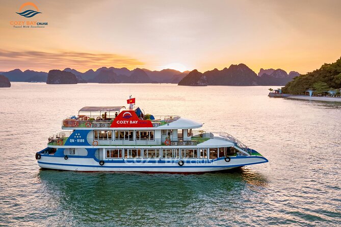 Cozy Bay Halong 5-Star Day Cruise, Buffet, Cave, Kayak, Swimming - Boarding at Tuan Chau Harbor