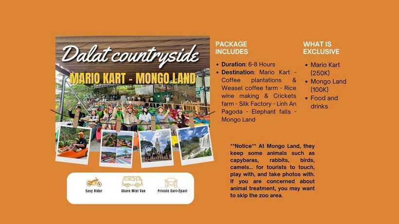 Dalat: Mario kart - Mongo Land - Countryside Tour - Is $20 good value?