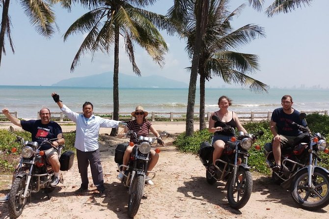 Easyrider from Hoi An to Hai Van Pass One day loop with Mr Thong - My Khe Beach and the road beside the sea