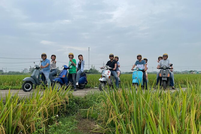 Exploring Vespa Tour Through Little Red River Delta - Crossing Long Bien Bridge