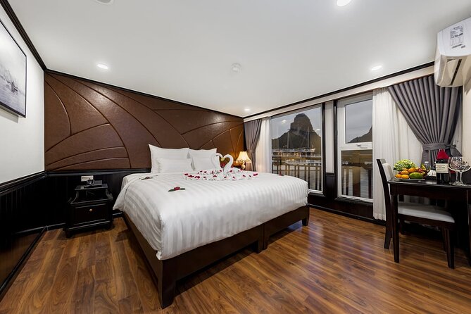 Featured: All-Inclusive OVERNIGHT Halong Cruises - many options - Day one on Halong Bay: island, cave, and deck time