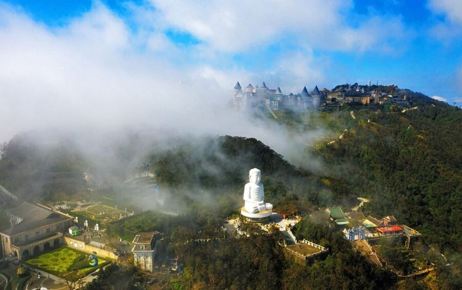 From Da Nang: Ba Na Hills and Golden Bridge tour & options - French Village: attractive, artificial, and fun