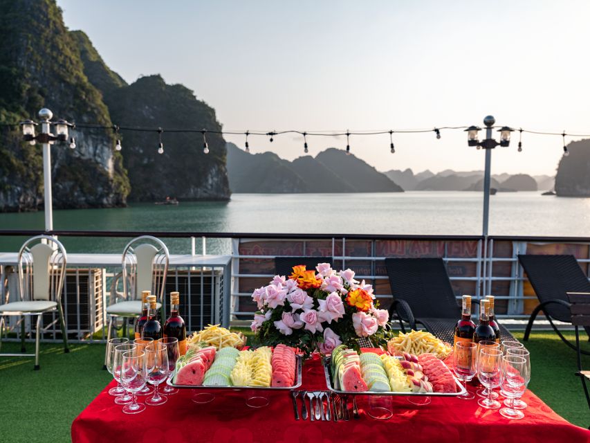 From Hanoi: 2-Day Ninh Binh Tour with Ha Long Bay Cruise - A buffet lunch with local goat dishes