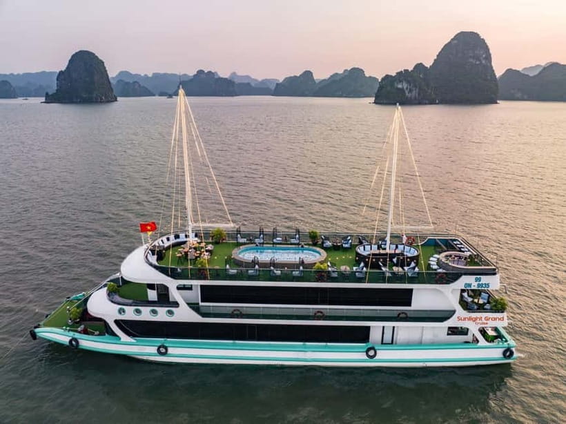 From Hanoi: Halong bay Luxury tour on 5 star cruise - Boarding at Tuan Chau Harbor around noon