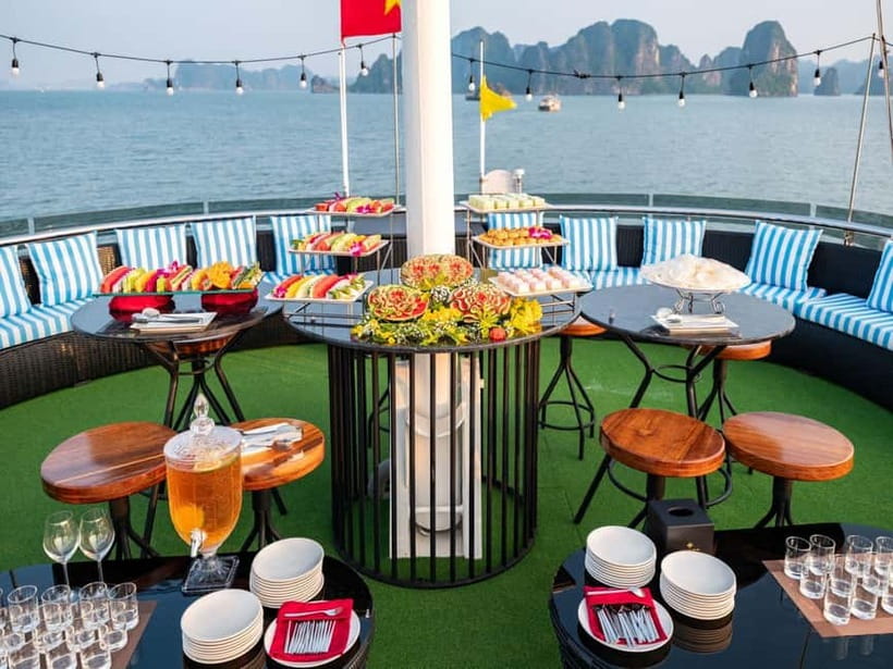 From Hanoi: Halong bay Luxury tour on 5 star cruise - Sung Sot Cave at Bo Hon Island