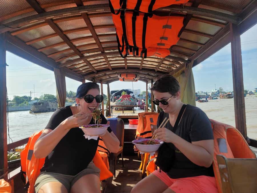 From HCM: Mekong Delta & Cai Rang Floating Market 2-Day Tour - Rice noodles and the local produce market