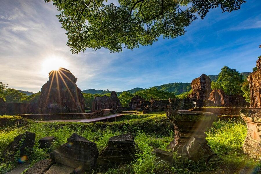 From Hoi An: Day Tour of My Son Temples and Marble Mountain - My Son Sanctuary: brick towers in a quiet valley