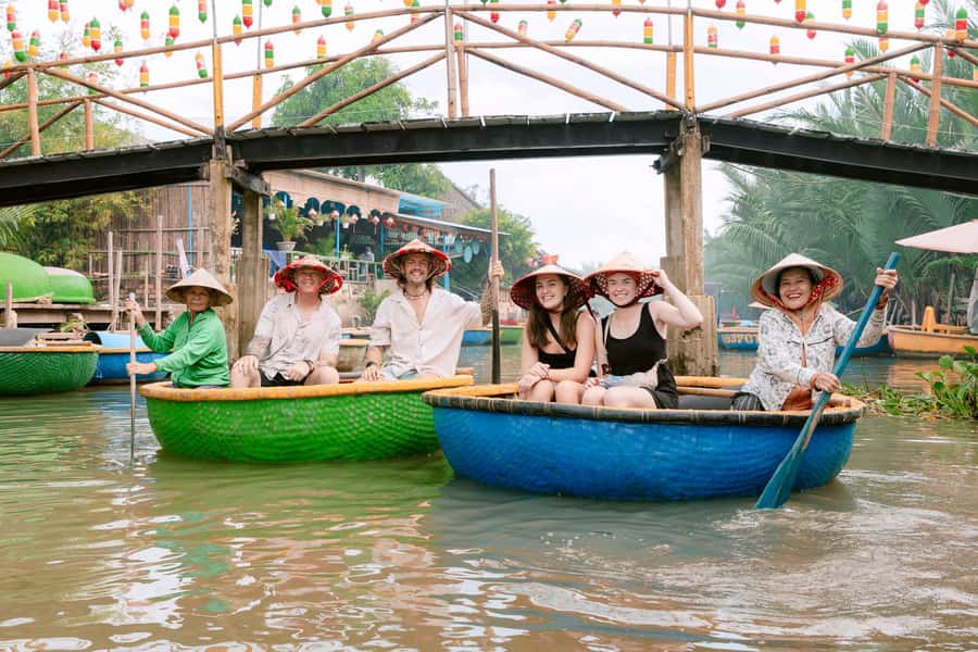From Hoi An: Market Tour, Basket Boat Ride and Cooking Class - Cooking four Vietnamese dishes in a rural kitchen