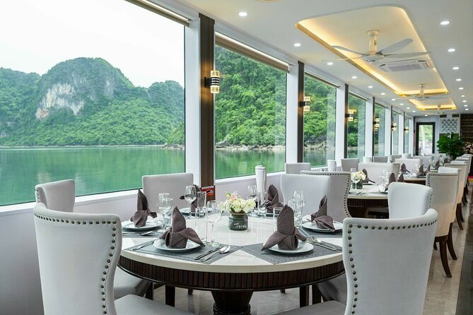 Full day Halong Bay Luxury Cruise - buffet lunch, kayak, swim. - Sunset tea makes the return trip worthwhile