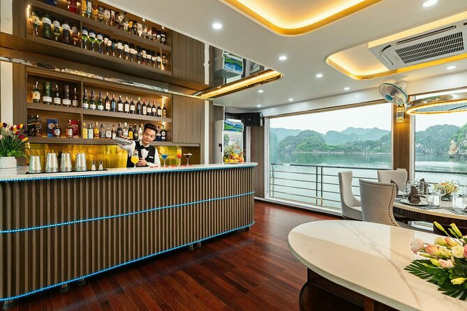 Full day Halong Bay Luxury Cruise - buffet lunch, kayak, swim. - How the guide and service affect the day