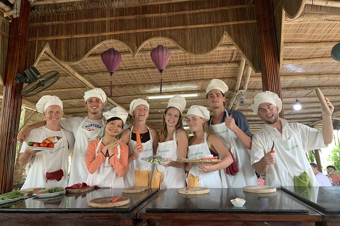 Full Experience Tour: Cooking Class & Basket Boat at Eco-Village - Trying farm work with the Hoang family