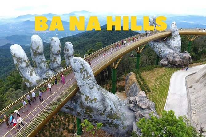 Golden Bridge -Ba Na Hills including buffet lunch ,Cable car 2 way From Da Nang - Gardens, pagoda, and wine cellar