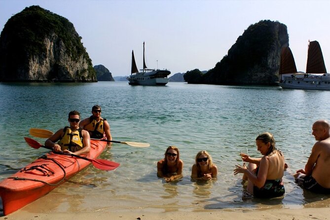 Halong Bay Day Tour By Diamond Era Cruise,Titop,Sung Sot & kayak - Sunset party on the upper deck