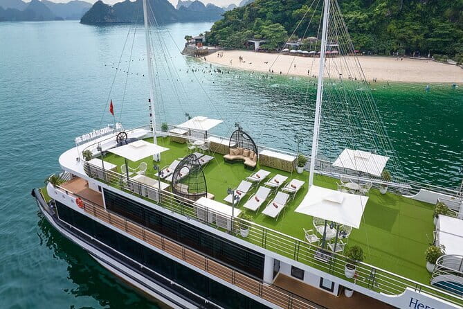Halong Bay Day Tour Luxury Cruise With Jacuzzi and Buffet Lunch - Key points at a glance