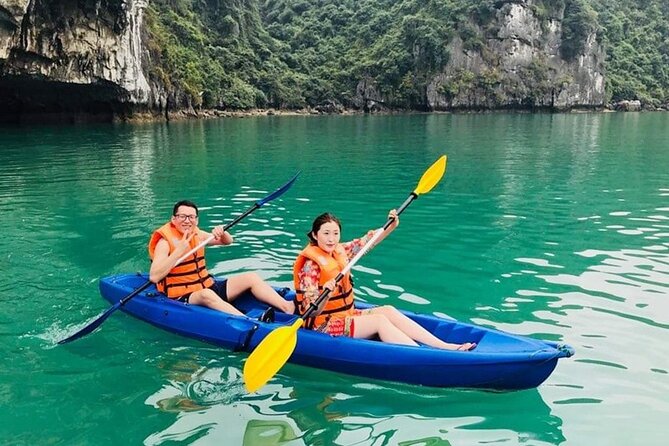 Halong Bay Full-Day with 6 Hour Cruise Kayaking, Swimming, Lunch - Sung Sot Cave, 45 minutes underground