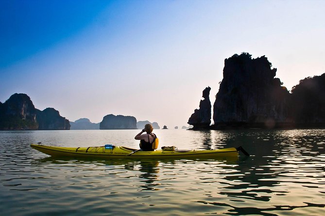 Halong Bay Full Day With Cave, Kayaking And Swimming - Highway Transfer - Swimming or climbing at Ti Top Island