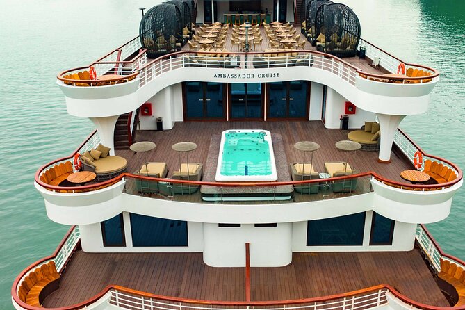 Halong Bay Luxury Dinner Cruise - Ambassador - The fourth-floor sundeck turns up the volume