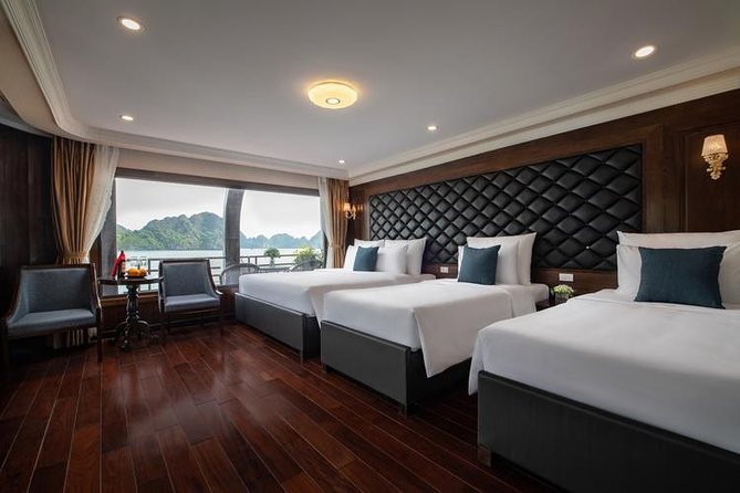 HaLong - LanHa Bay 1 Night On The 2nd Deck with La Pandora Cruises - Dinner, evening entertainment, and your cabin