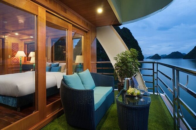 Halong Milalux 5 Star Cruise 2d1n,All inclusive,transfer - From Hanoi’s Old Quarter to Tuan Chau Wharf