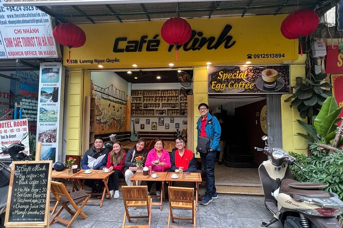 Hanoi Egg Coffee Class and Street Food Walking Tour - Learning egg coffee at Cafe Minh