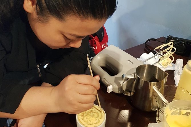 Hanoi Egg Coffee Making Course - Spring rolls, water, and the tasting break