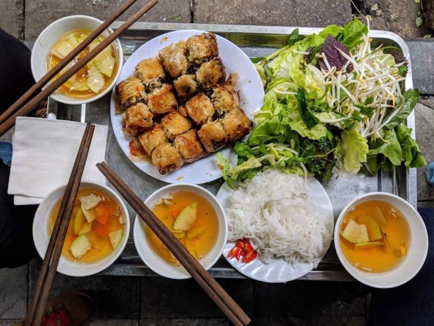 Hanoi Food, Culture, Sightseeing & Fun By Vietnam Army Jeep - Food at the cafe: a proper part of the tour