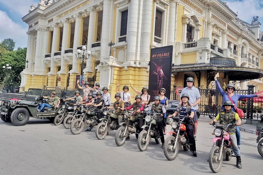 Hanoi Food, Culture, Sightseeing & Fun By Vintage Motorbike - A full Vietnamese meal at Hidden Gem Café