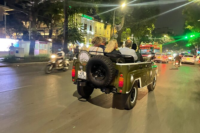 Hanoi Jeep By Night Street Food Tour and Train Street Experience - Group size, timing, and comfort