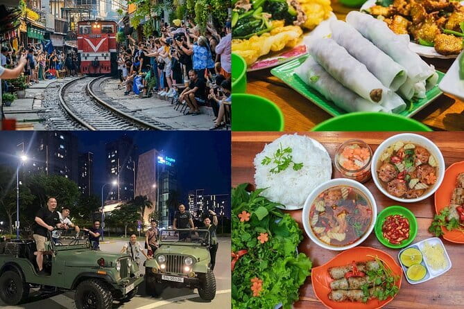 Hanoi Jeep Night Street Foodie Tour, Train Street and Egg Coffee - Stop 1: Old Quarter orientation from 6 pm