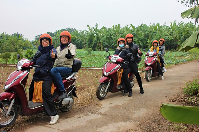 Hanoi Motorbike Tours Led By Women: Hanoi Outskirts & Rural Life - Rice paddies and dirt roads near Dong Anh