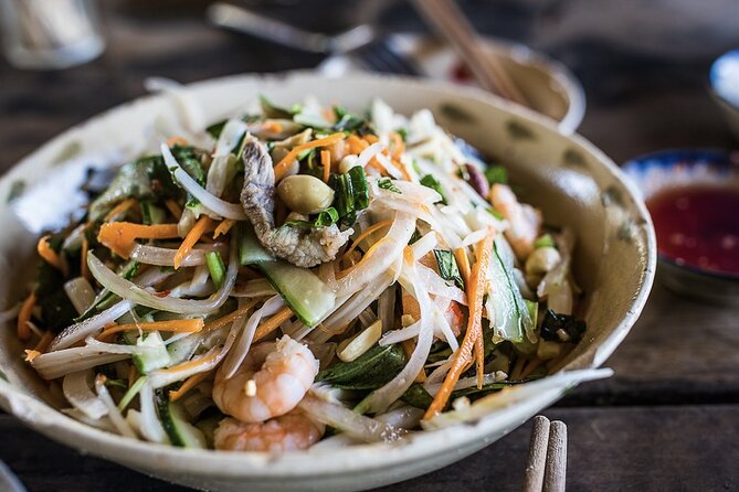 Hanoi Vegan Street Food Tour and Train Street - Banh Xeo Chay on Hang Dau Street