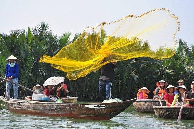 Hoi An Basket Boat Tour ( basket boat, visit water coconut forest, fishing crab) - Price and value at $13.11