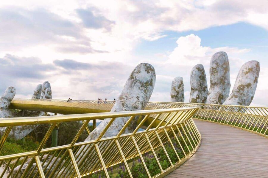 Hoi An/Danang: Bana Hills and Golden Bridge Small Group Tour - The first cable car and the Golden Bridge