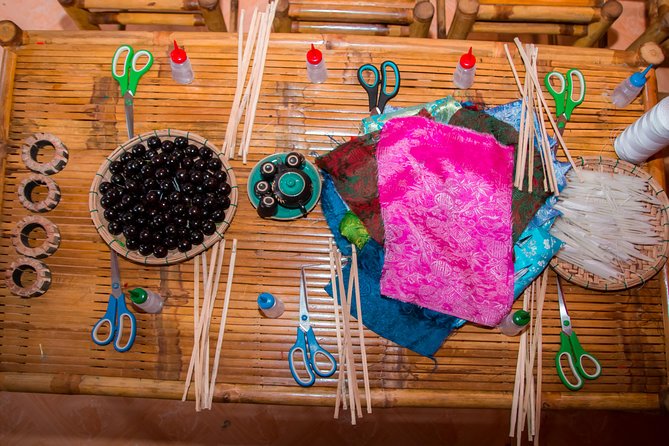 Hoi An Full Lantern Making Class- A special Foldable lantern - Stretching the silk and making the lantern yours