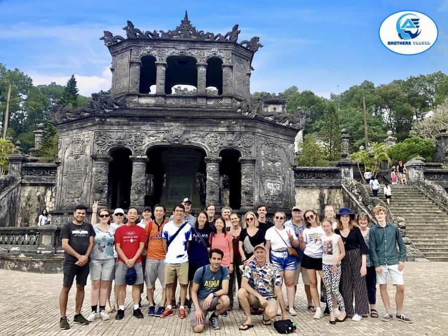 Hue City Tour Full Day - Group Tour - Thien Mu Pagoda beside the Perfume River