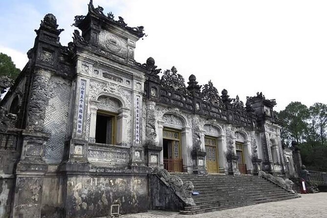 Hue city tour with private driver - Thien Mu Pagoda brings the Perfume River into view