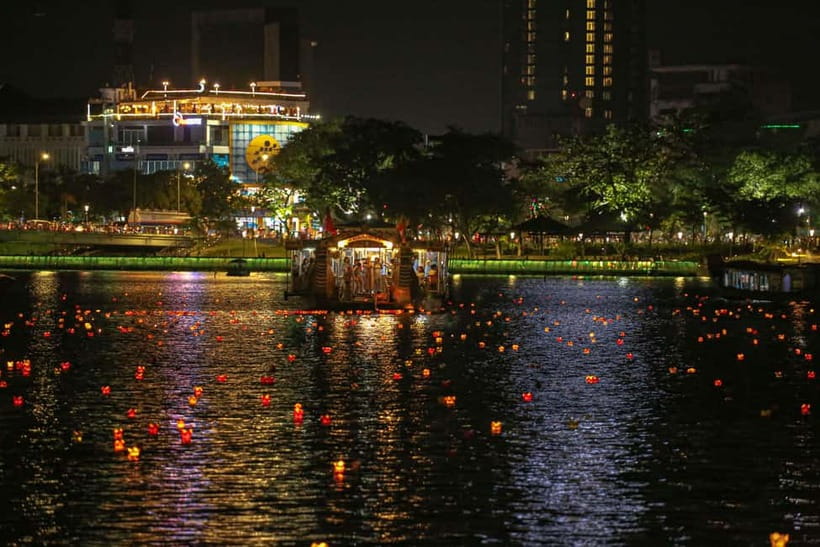 Hue: Perfume River Dinner Cruise with Traditional Show - Wearing Hue-style robes on board